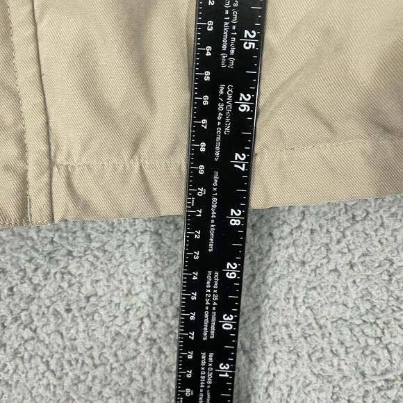 Nautica Fleece Lined Bomber Jacket Men XL Tan Windbreaker Full Zip - Picture 8 of 9